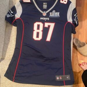 NFL Navy Blue On Field Jersey patriots gronkowski